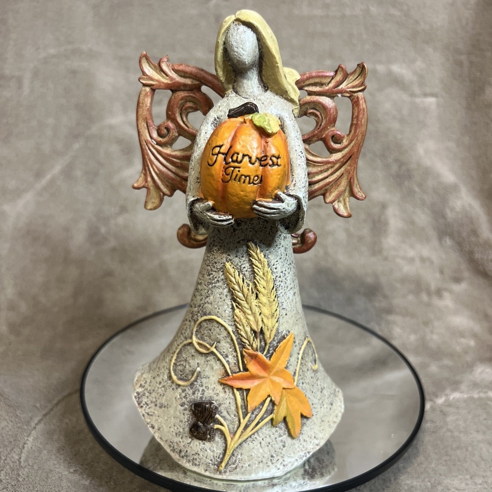 Thanksgiving Angel Figurine Centerpiece 'Harvest‎ Time' Blonde Hair